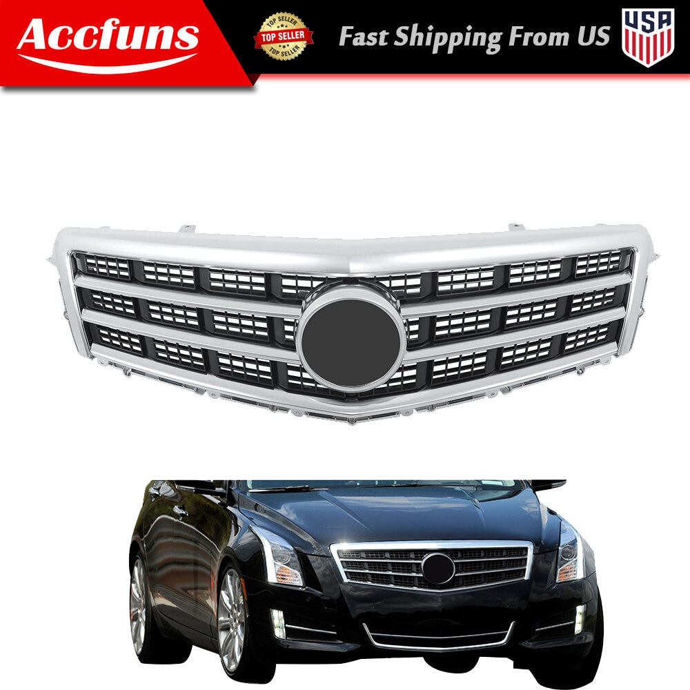 Suitable for 2013-2014 for Cadillac ATS Matte Upper Front Grille with Trim Molding - n
