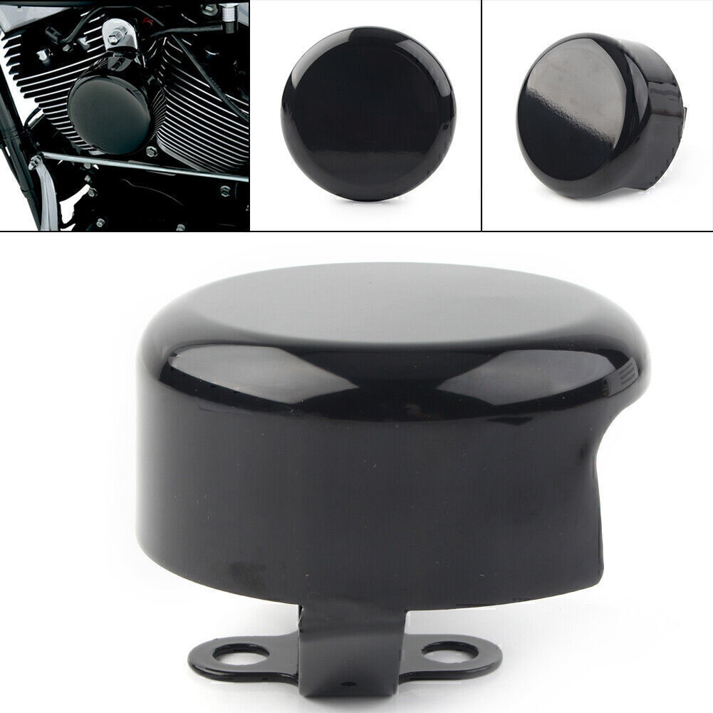 Black Motorcycle Smooth Horn Cover for Harley Softail FLHX FLT FLHT Dyna Bad Boy