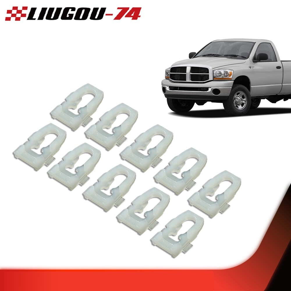 Suitable for 1977-90 for Dodge for Ram body side fender door box belt molded trim clips 10 pieces