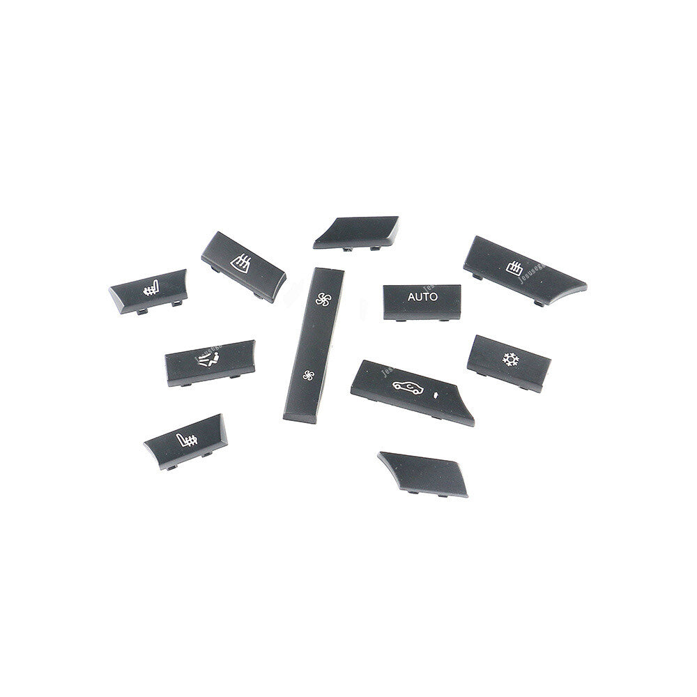 A/C Heater Control Switch 11X Button Key Caps Cover Kit Fit for BMW 5 Series F07 F10