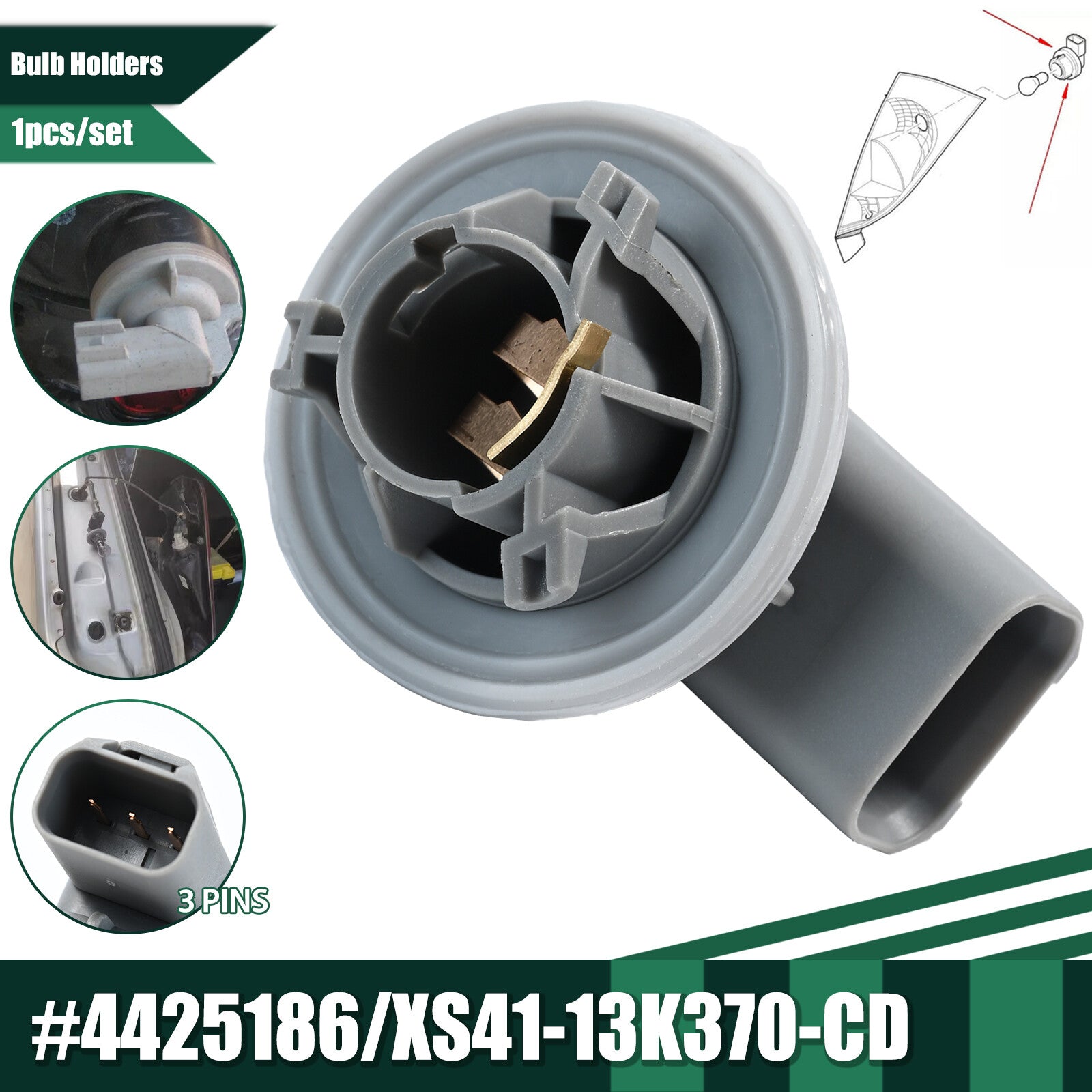 Rear Stop Brake Tail Light Bulb Holder Socket Fit for Ford Focus MK1 MK2 4425186