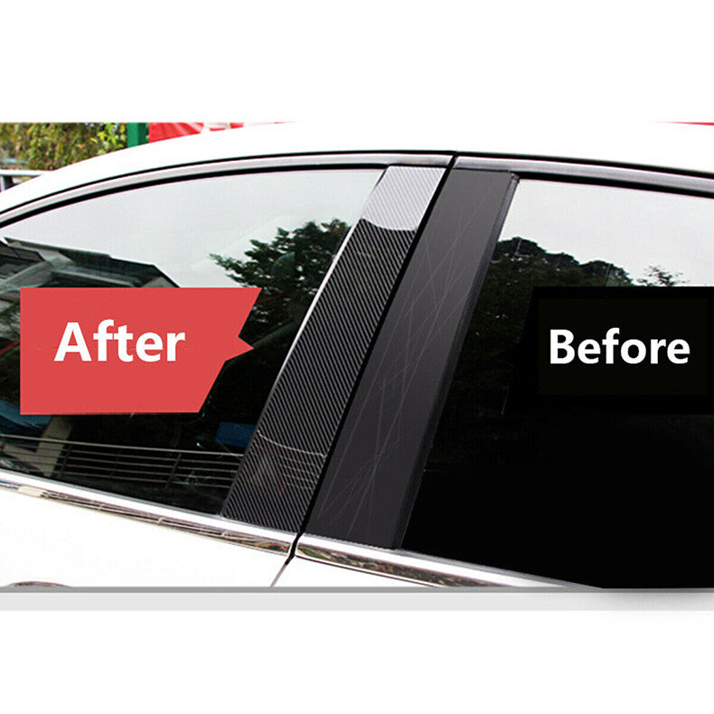 Carbon Fiber Pillar Posts for Chevy Blazer 2019-2022 6pc Set Door Trim Cover Kit