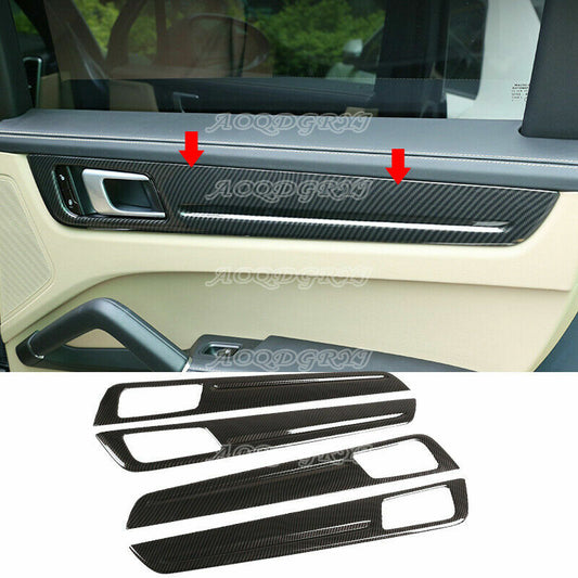 Carbon Fiber ABS Interior Door Trim Strips Cover for Porsche for Cayenne 2019-2023