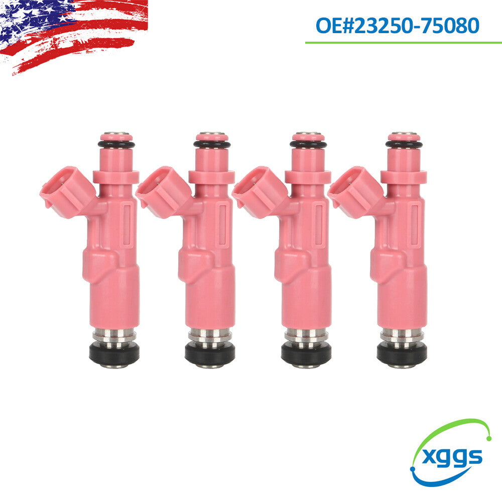 New 23250-75080 Set of 4 Fuel Injectors for Toyota Tacoma 4Runner 2.4L 2.7L L4