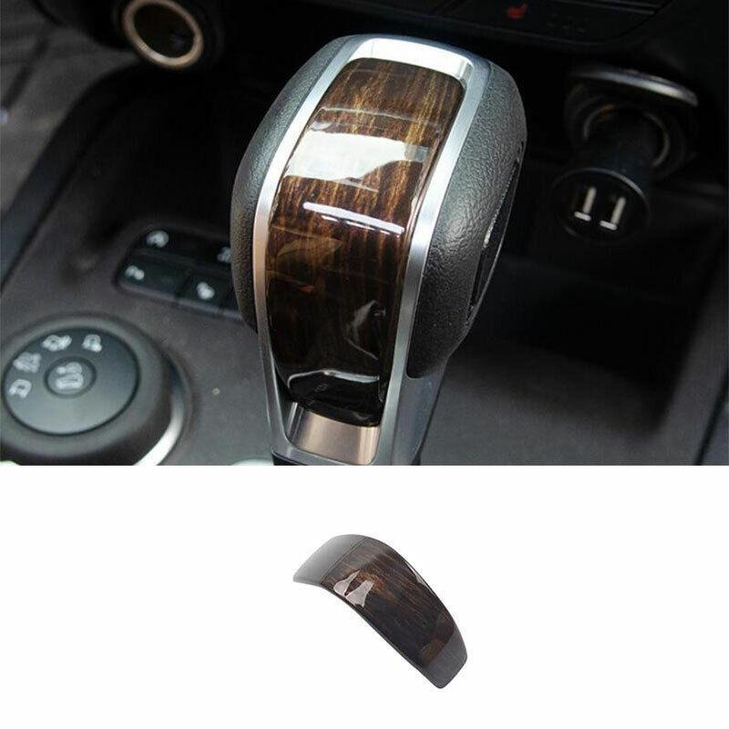 for Ford Ranger T8 2019-2022 Steel Wood Grain Gear Shift Knob Shifter Lever Trim
