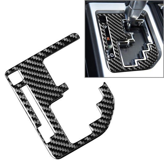 Inner Gear Shift Panel Cover Trim Fit for Toyota Tundra 2014-2021 carbon fiber Black