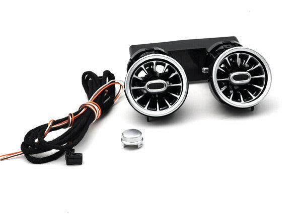 2x Illuminated led Rear Fresh Air Vent purifier for Mercedes W205 C & GLC 15-19 v
