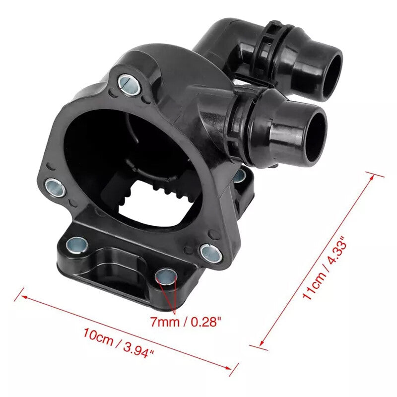Coolant flange thermostat housing suitable for BMW E90, E91, E93, E92, 316i, 318i, 320i, 325i