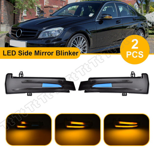 Sequential LED side mirror turn signal lights for CES CLA CLS GLK- v