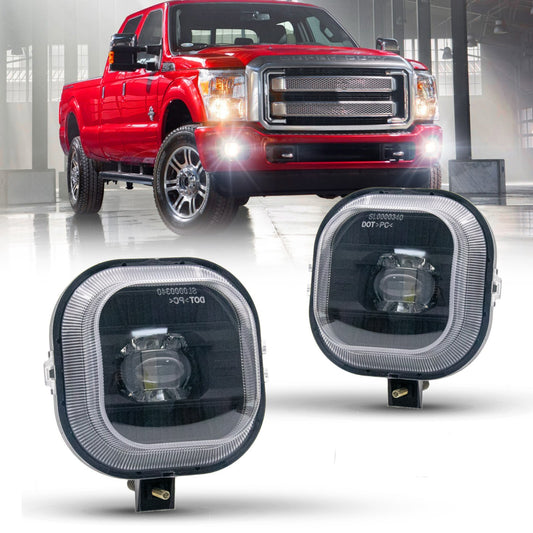 LED Fog Light Assembly Fits 1999 - 2016 for F250 F350 F450 Super Duty - v