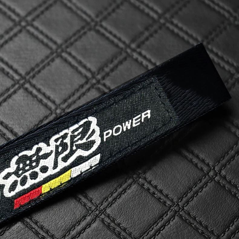 Car keychain metal key ring badge lanyard black for Mazda Mugen