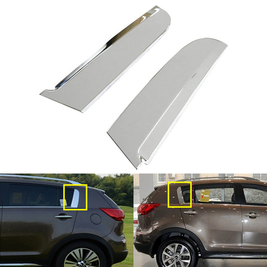 Left+Right Rear Door Garnish Chrome C Pillar Cover Fits for 2011-16 for Kia Sportage