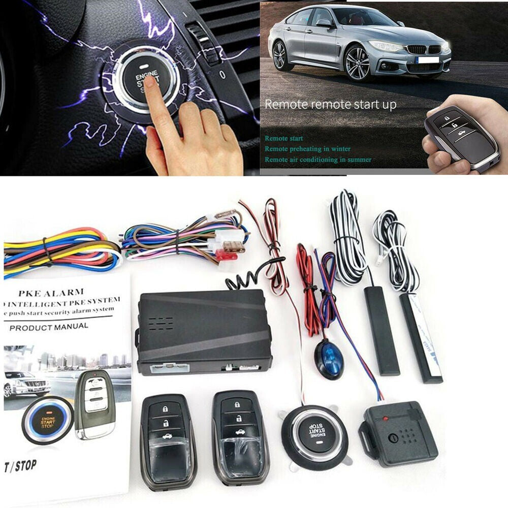Keyless Entry Car Push Start Button RFID Engine Starter Car Alarm Start Stop Hot n