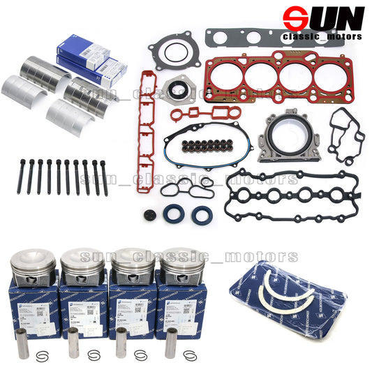 Engine Pistons Rings Gaskets Bolts Rebuild Kit for VW for AUDI A4 2.0 TFSI BWT BPY