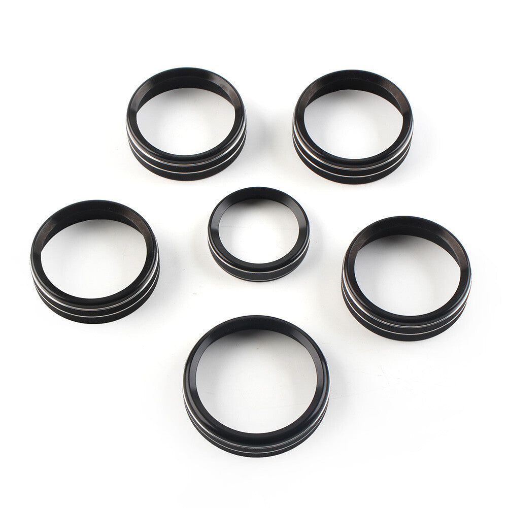 for Ford F150 XLT 2015-20 Air Conditioner Switch CD Button Ring Knob Trim Black