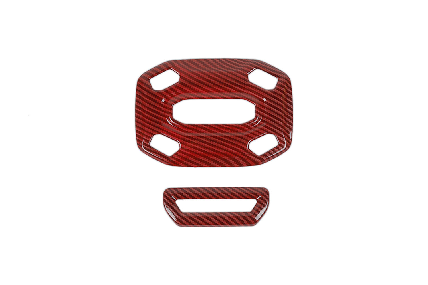 for Jeep for Wrangler JL 2018-2022 Red Carbon Fiber Grain Reading Light Cover Trim