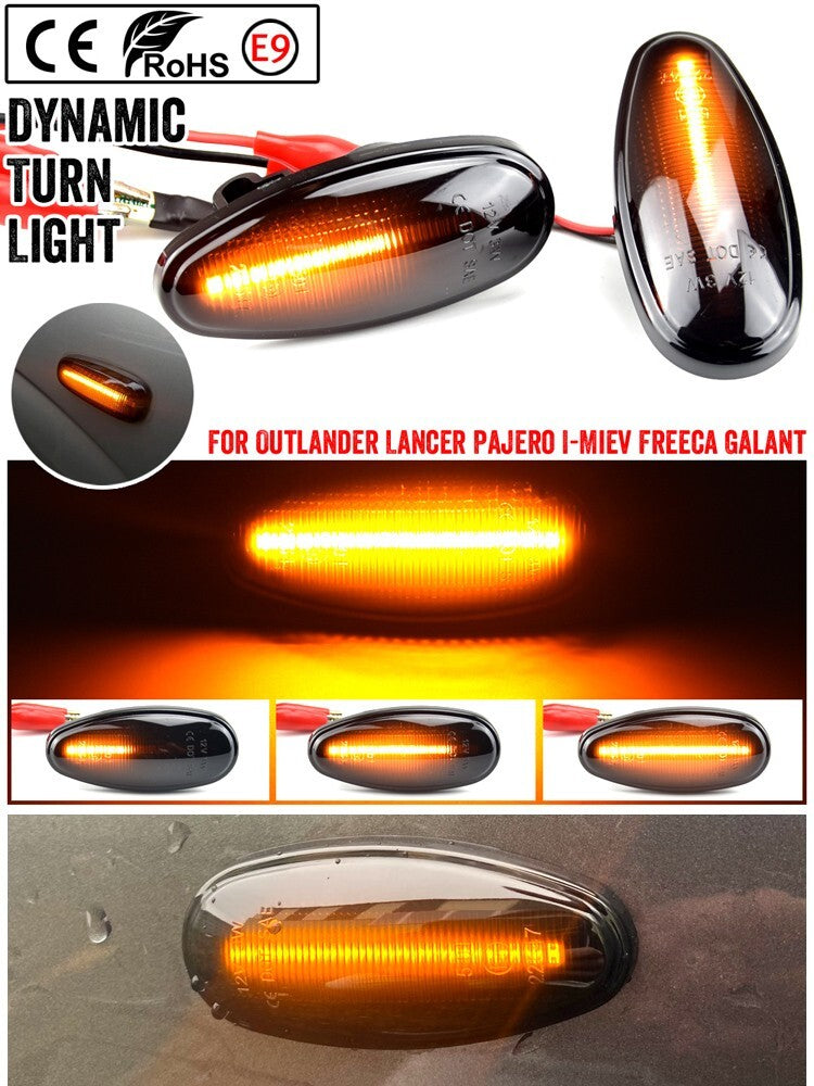 Dynamic Side Marker Turn Light for Mitsubishi Pajero Galant Outlander Freeca