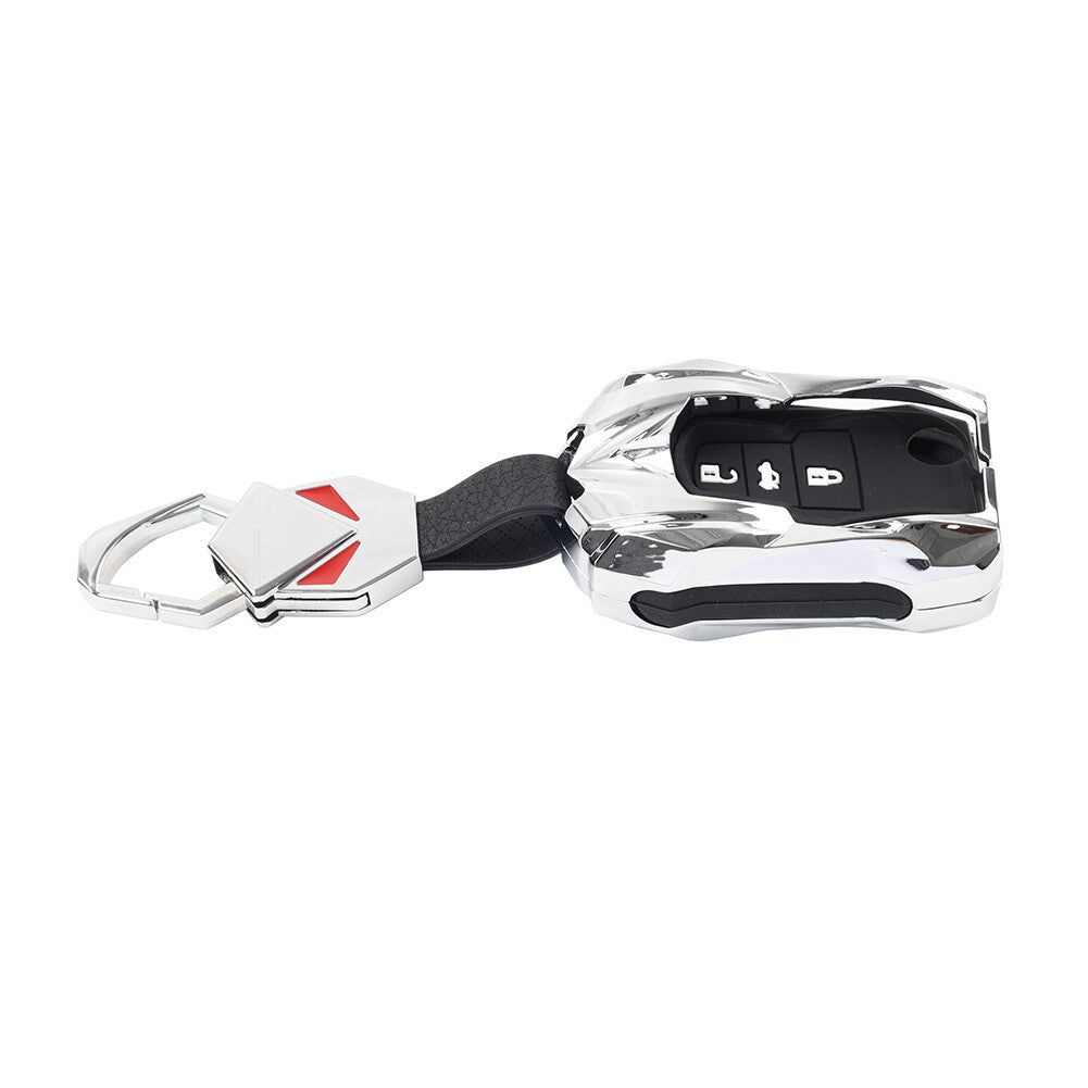 3 Button Key Fob Cover Case Silver for VW Polo for Golf for Jetta for Skoda Fabia for SEAT Leon Q