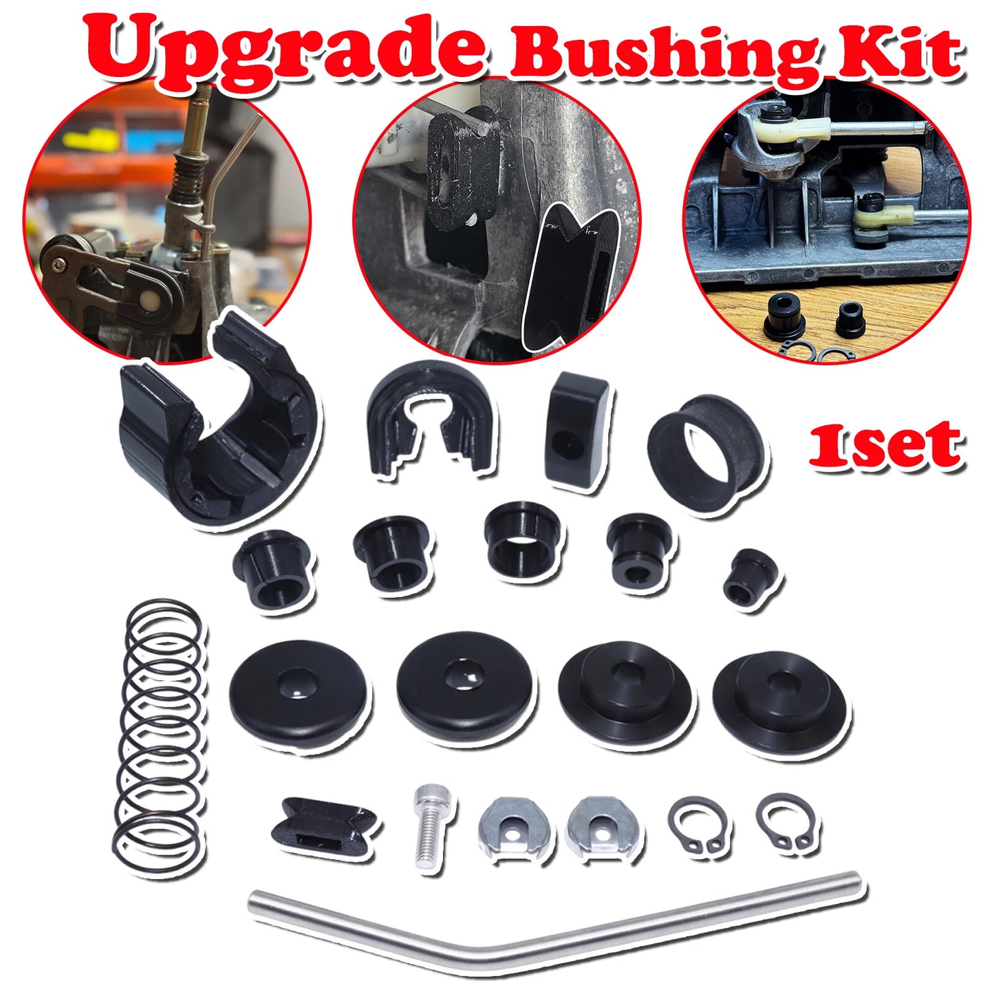 Complete Set Bushing for VW for Golf Mk4 Shifter Lever Adjuster Selector linkage End