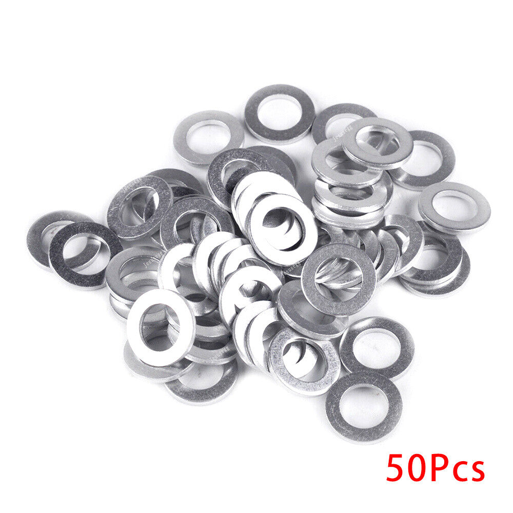 50x Engine Oil Crush Washers Drain Plug O Ring Gaskets Seal 11.9mm ID. 19.7mm OD Q