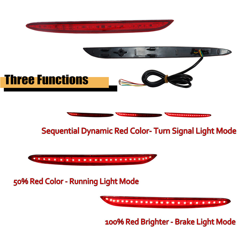 One pair of LED rear reflector brake light tail for 17-23 for Benz C300 C300 & 17-20 AMG GT- v