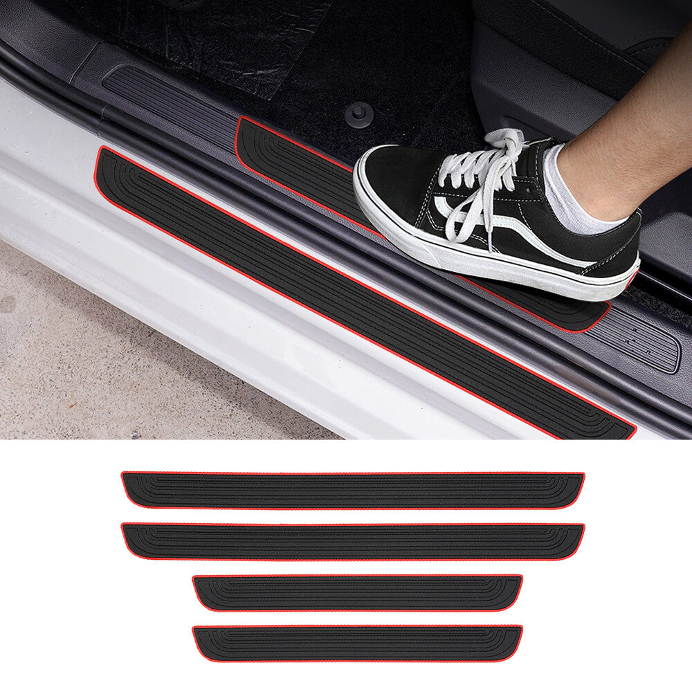 4PCS PVC Soft Rubber for Toyota Car SUV Door Scuff Sill Cover Panel Protector