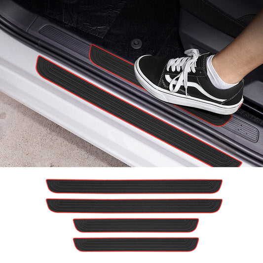 4PCS PVC Soft Rubber for Toyota Car SUV Door Scuff Sill Cover Panel Protector