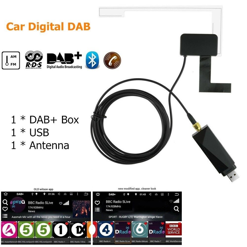 Car digital DAB+ adapter tuner audio radio box USB receiver antenna Android Navi- n