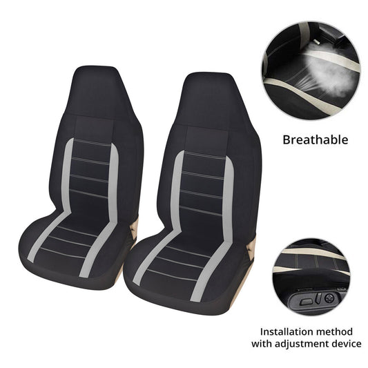 2PCS Front Car for SUV for Seat Covers Cushion Protector Gray High-back Bucket Design Q