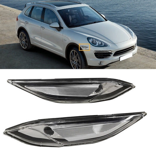 A pair of transparent indicator light side markers are suitable for 2011-2014 for Porsche for Cayenne models.