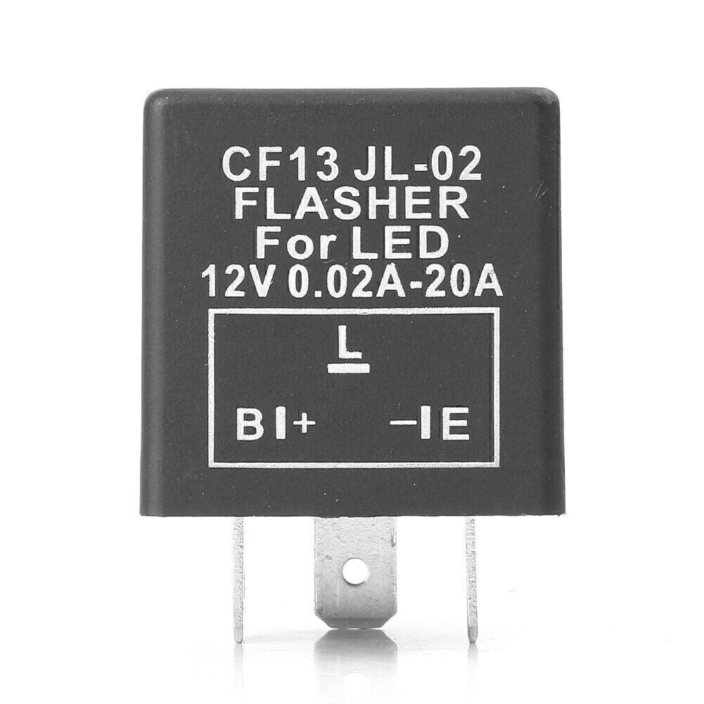 1x 12V 3 Pin Adjustable Speed Car Flasher LED Flasher CF13 JL-02 Relay Q