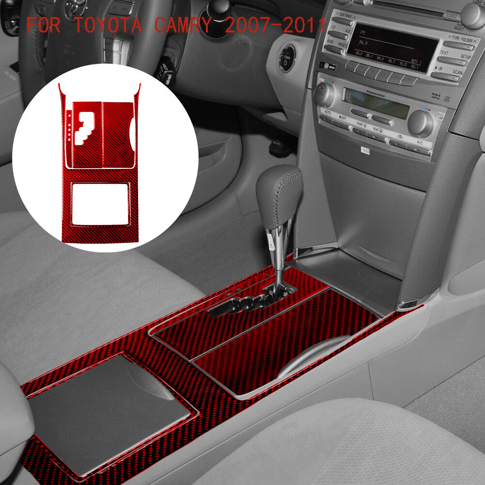 6X Red Front Door Window Control Panel Trim Carbon Fiber for Fiat 500L 2014-2017 v