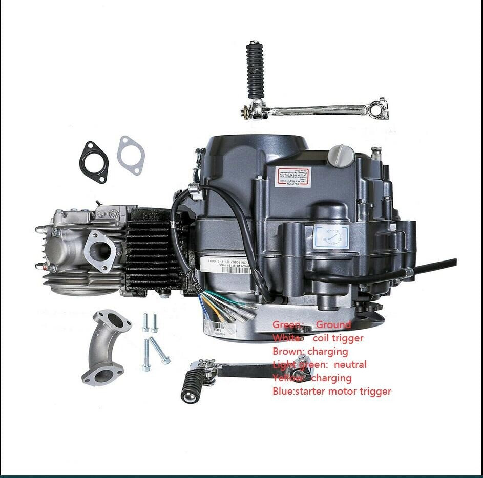 Full Kit for Lifan 125cc Engine Motor Kick Start For CT110 CT90 Atomik 110 Dirt Bike