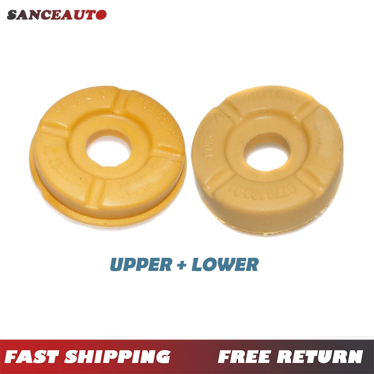 2-piece set for E70, E71, X5, X6 3.0L front strut mounting (upper + lower) 31336776389- v