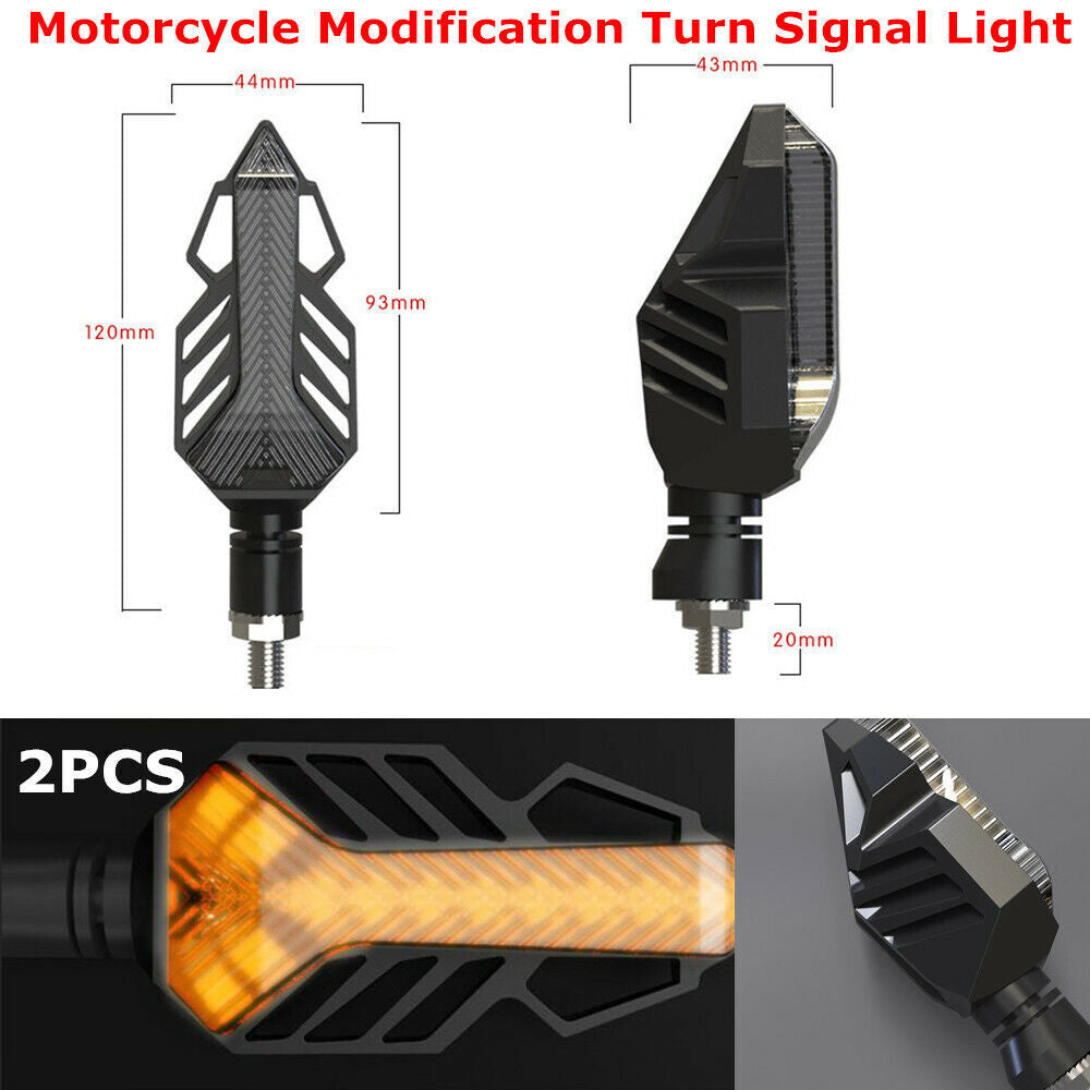 Motorcycle and bicycle driving conversion, pass-through turn signals and fog lights, universal - n