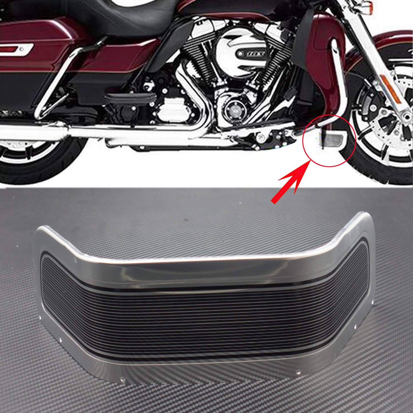 Front Fender Trim Skirt for Harley Touring Road King Electra Glide FLHR 80-13 Q
