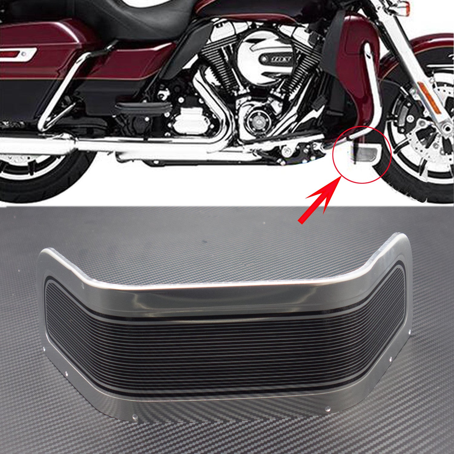 Front Fender Trim Skirt for Harley Touring Road King Electra Glide FLHR 80-13 Q
