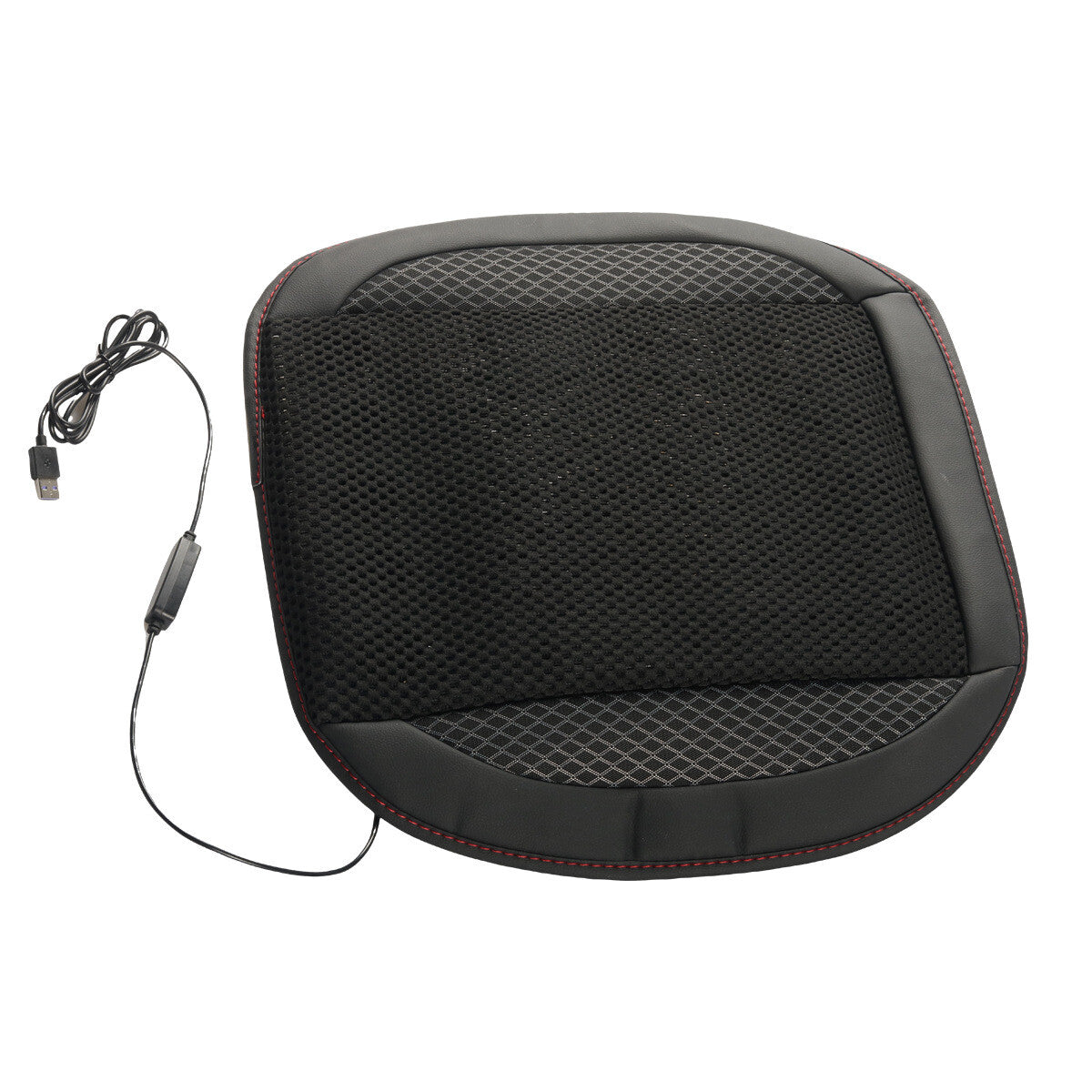 Black Upgraded 8-Fan/USB Fan for Seat Cushion for Car/Family Seats - n