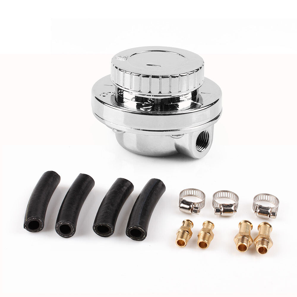 8mm 10mm Adjustable 1-5 PSI Oil Fuel Pressure Carburetor Treatment Regulator Q