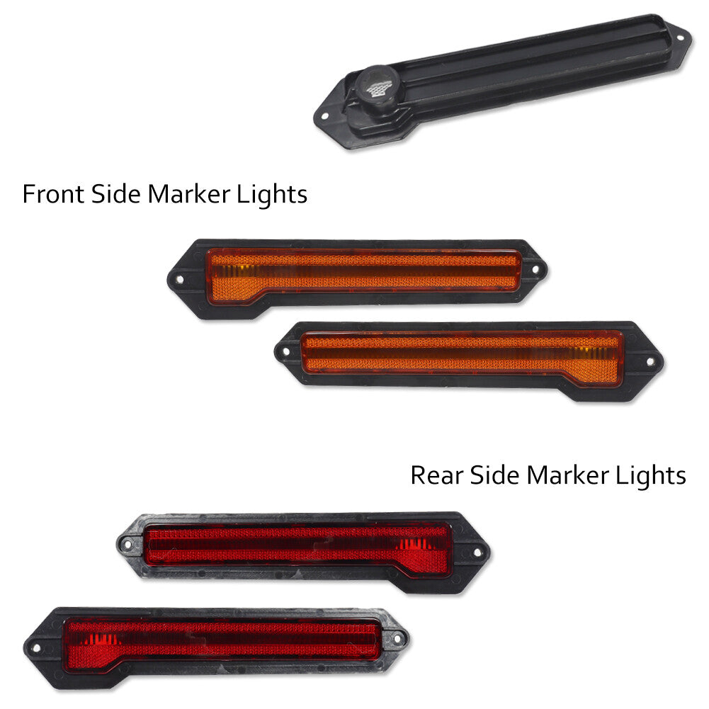 4-piece set of amber red front and rear marker lights suitable for 1970-72 Monte Carlo- v