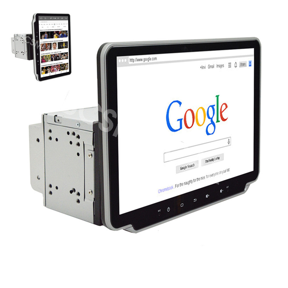 Double 2DIN 10.1in Car Stereo Radio For Apple Carplay Android Auto Touch Screen