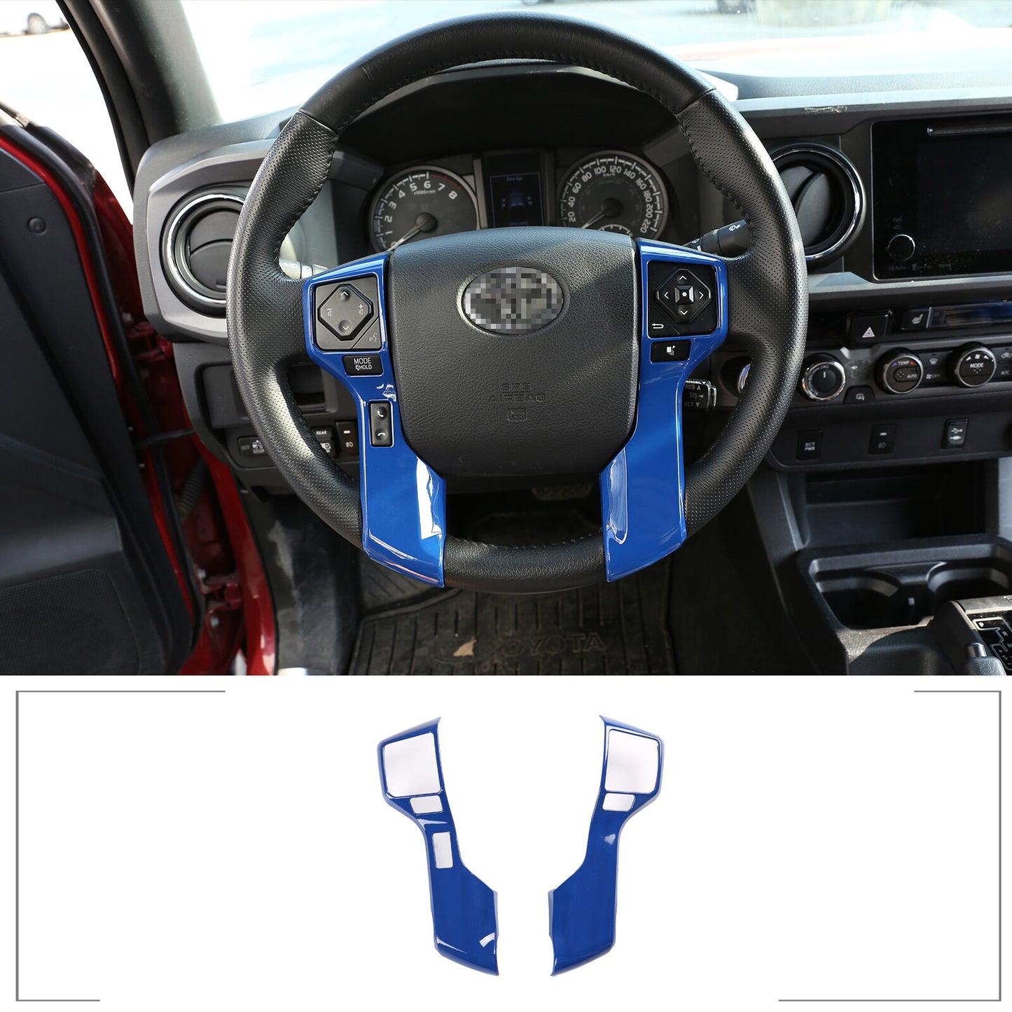 Carbon fiber interior door armrest panel decorative cover suitable for ta Tundra 2022-23- v