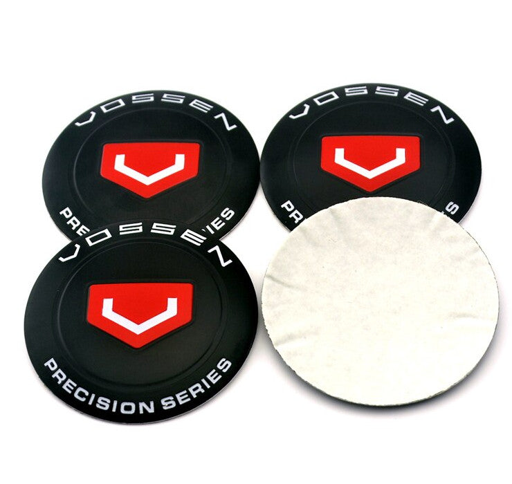 4x56 mm Volk Rays Wheel Center Sticker Hub Sticker Edge Sticker Emblem in Silver - v