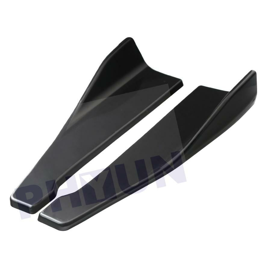 2 Pcs Modified Rear Lip Side Skirt Bumper Spoiler Splitters Universal For Sedan Q