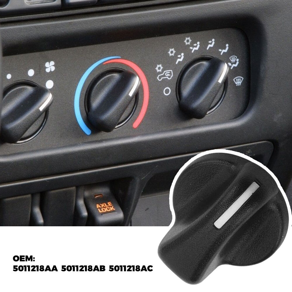 Fits 1999-2006 for Jeep for Wrangler TJ A/C Heater Knob Control Blower Fan Knob SET 3PC Q
