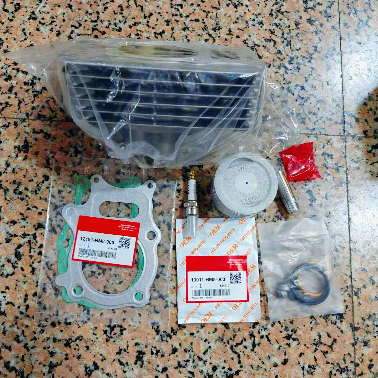 FOR 02-19 for HONDA TRX250 RECON TOP END REBUILD KIT CYLINDER PISTON AND GASKET SET