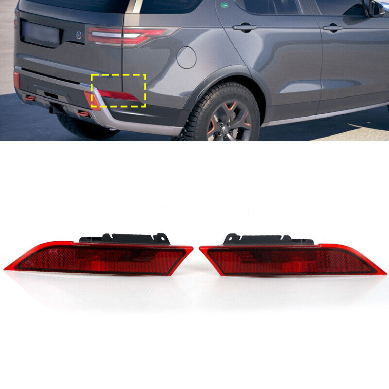 Pair Rear Bumper Reflector Fog Lights Lamp for Land Rover Discovery 2017-2019