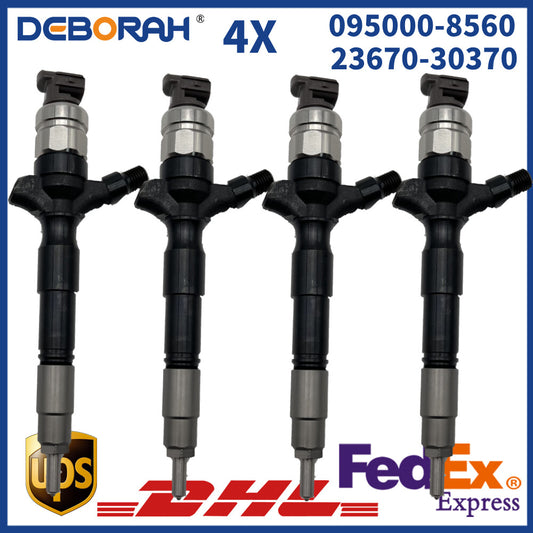 4PCS Common Rail Fuel Injector 095000-8560 for Toyota Hilux Vigo for Toyota KUN26