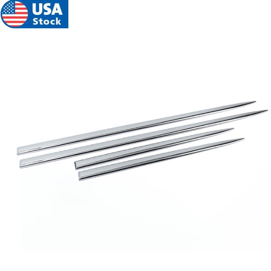 Chrome Side Skirt Door Side Line Sill Garnish Body Molding Trim Cover UNIVERSAL