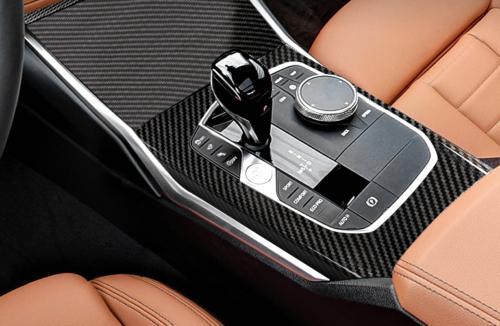 for BMW 3-Series G20 2019-21 Carbon Fiber Central Console Gear Shift Frame Trim